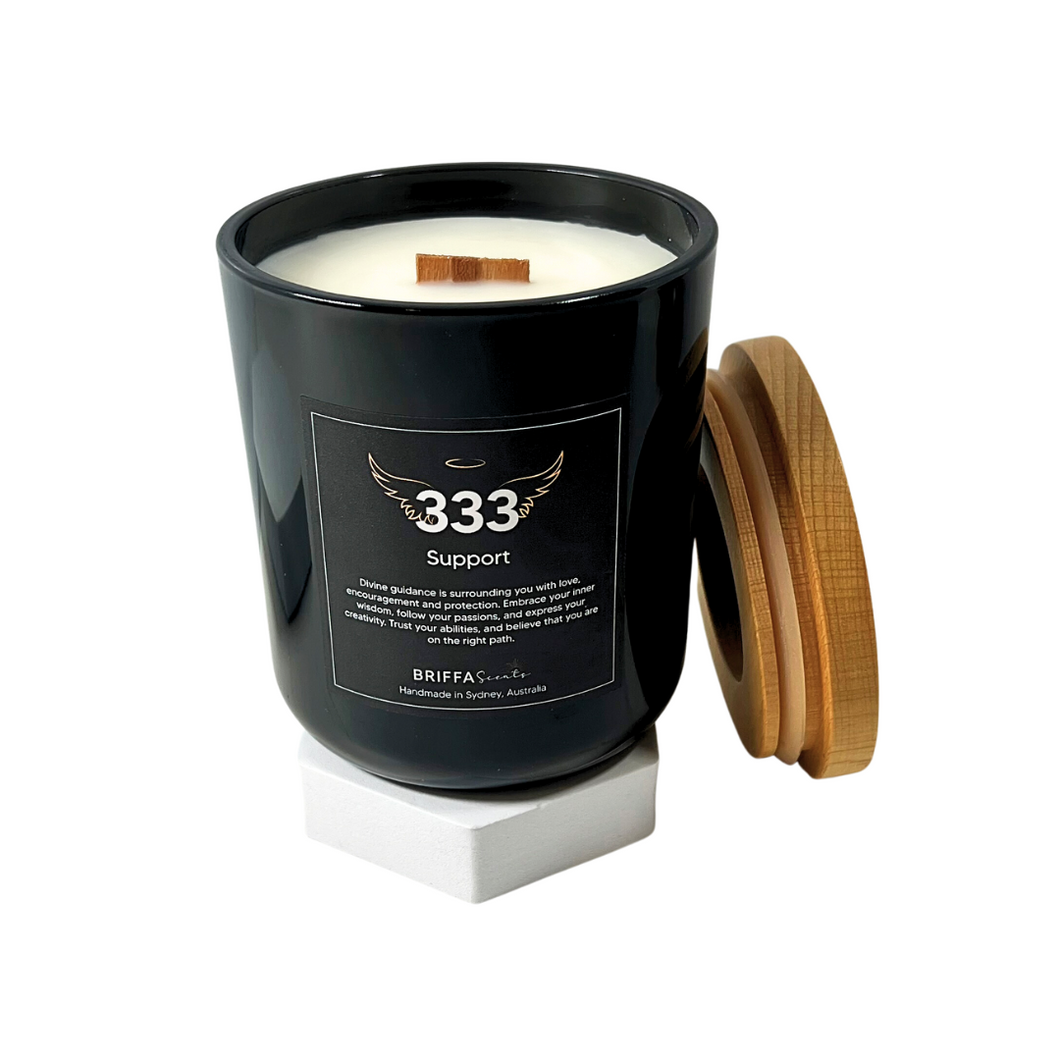 Medium Black Angel Number Candle