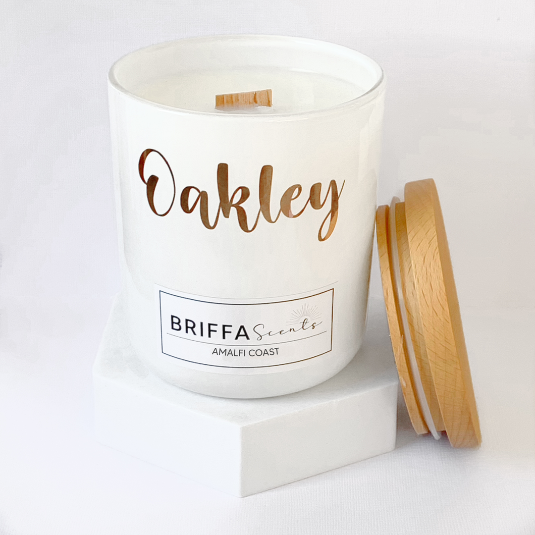 Small White Personalised Candle