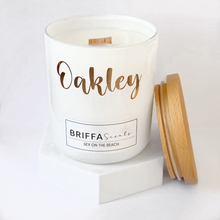 Load image into Gallery viewer, Small White Personalised Candle - Discontinuing Scents
